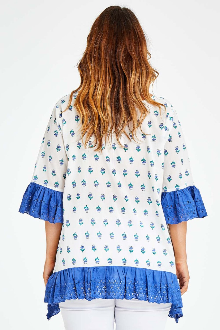 Tops Naudic | Hacienda Tunic Blue