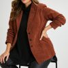 Coats & Jackets boho bird | Feeling Good Cord Blazer Rust