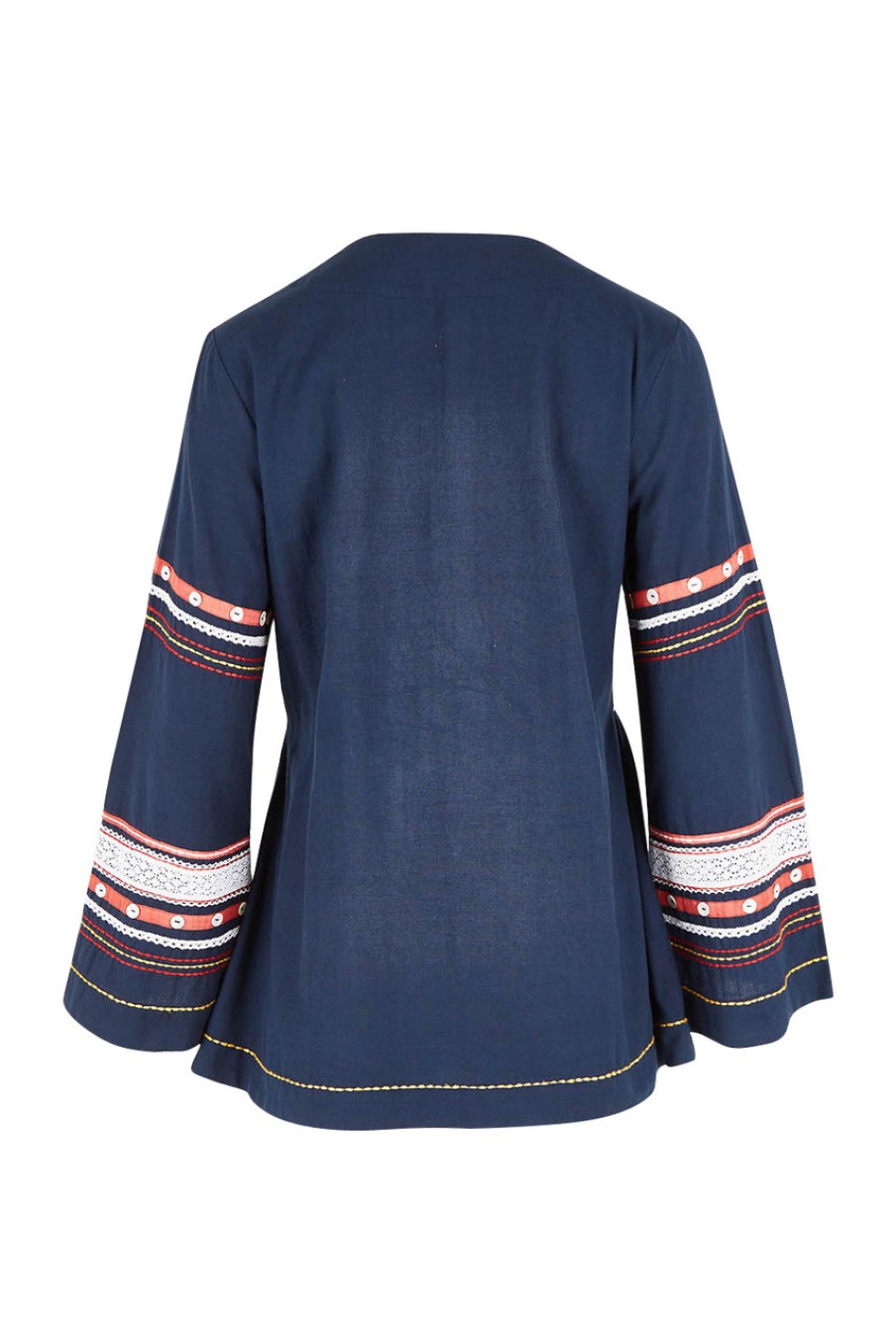 Tops boho bird | On The Horizon Embroidered Tunic Navy