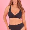 Swimwear Sea Level | Cross Front Multifit Bra Top Black