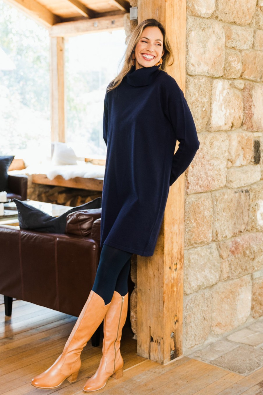 Dresses bird keepers | The Roll Neck Tunic Dress