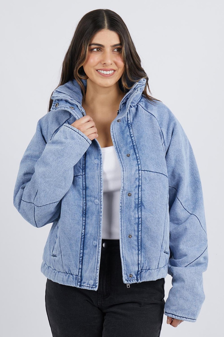 Coats & Jackets Foxwood | Rosalee Denim Jacket Vintageblu