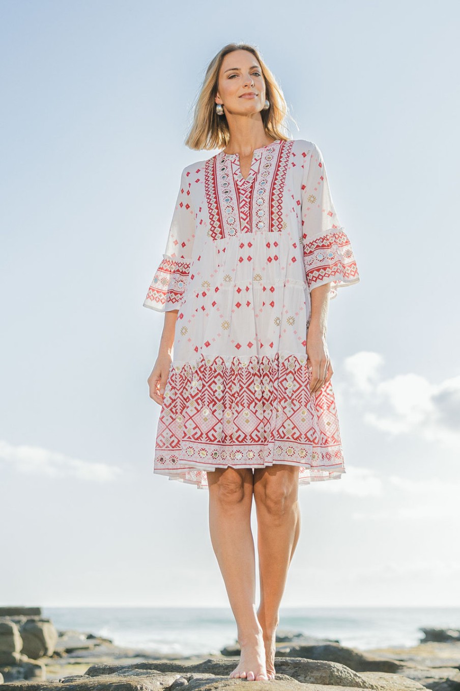 Dresses Sea Bird | Dee Why Beach Dress Pinkred