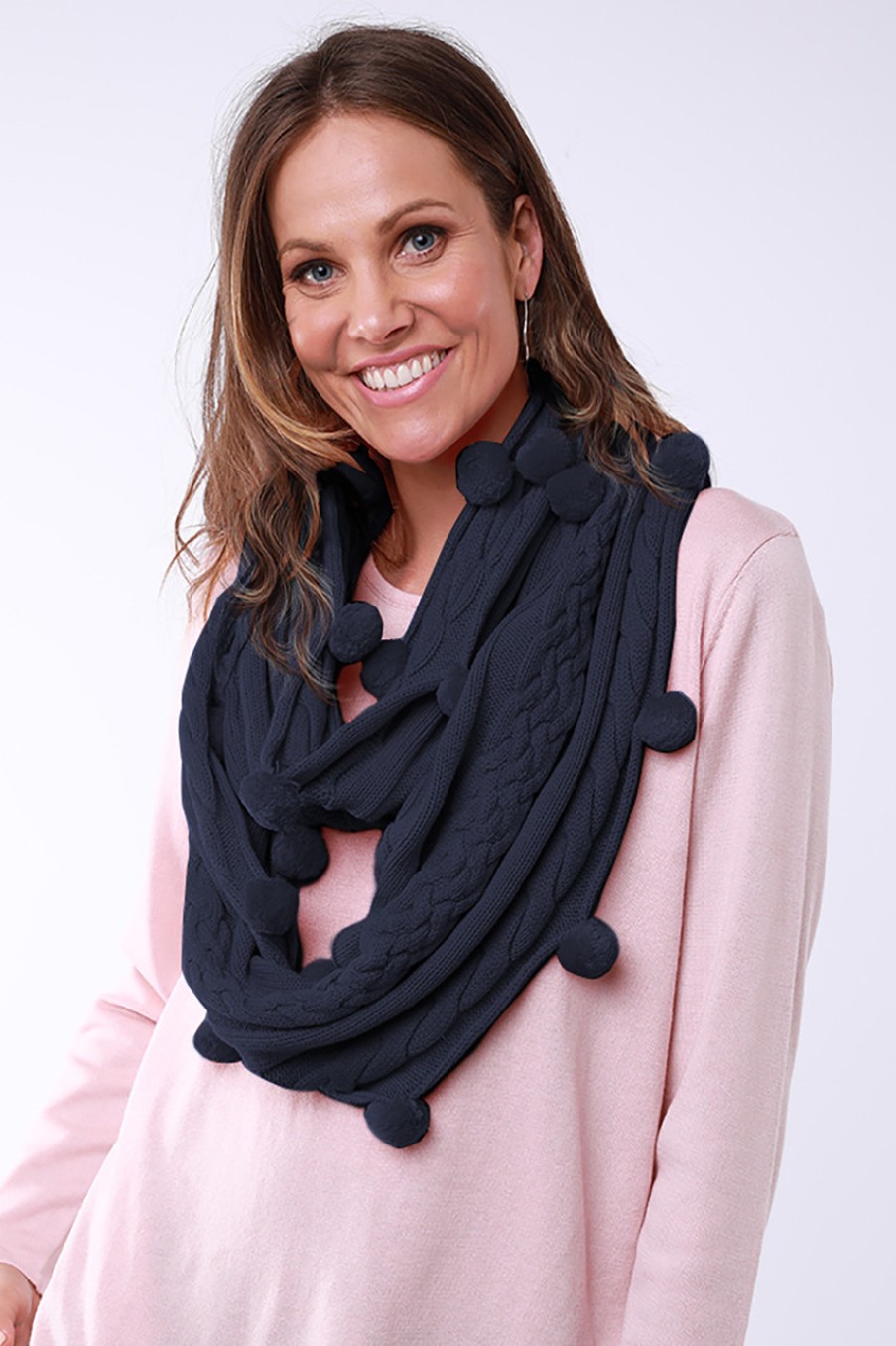 Accessories Elm | Bobble Loop Knitted Scarf