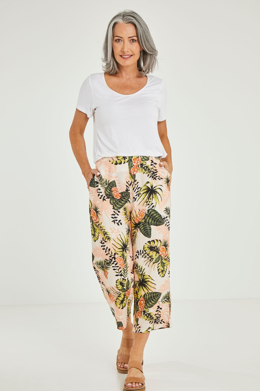 Pants & Leggings Gordon Smith | Linen Pant Tropical