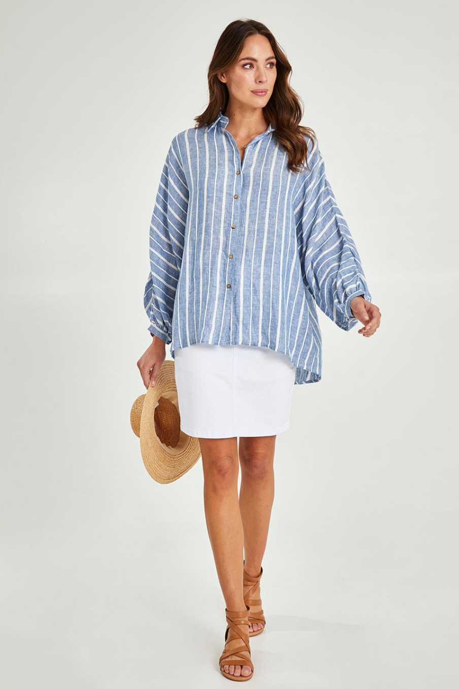 Tops Holiday | Cliffside Shirt Nautstripe