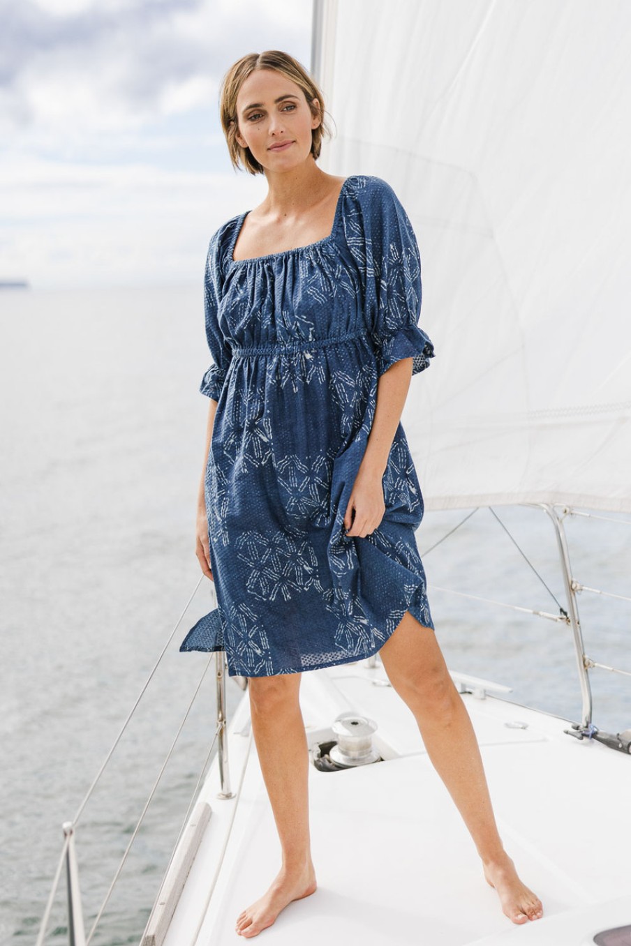 Dresses boho bird | Sweet Memories Cotton Dress Indigo