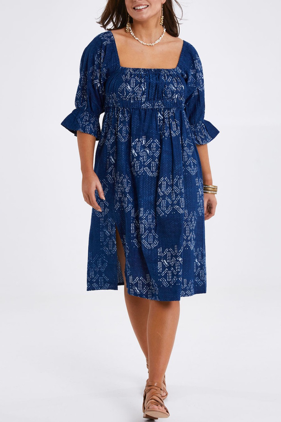 Dresses boho bird | Sweet Memories Cotton Dress Indigo