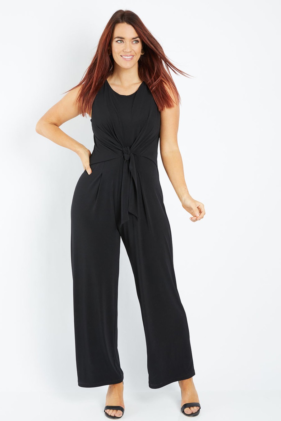 Jumpsuits & Playsuits Belle bird | Belle Knot Front Jumpsuit Black