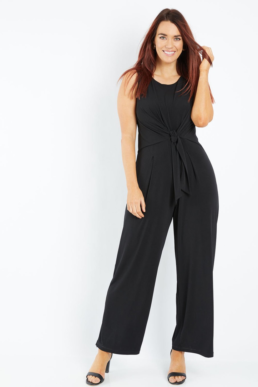 Jumpsuits & Playsuits Belle bird | Belle Knot Front Jumpsuit Black