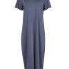 Dresses bird keepers | The V Neck Bamboo Maxi Dress Dustyblue