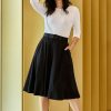 Skirts bird by design | The Pocket Ponte Flip Skirt With Belt Black