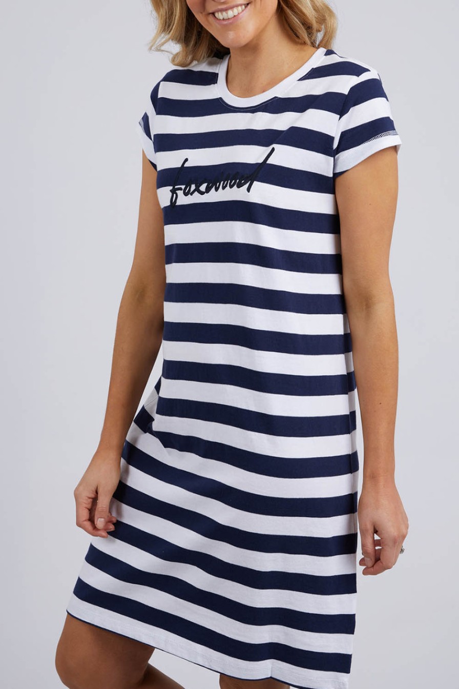 Dresses Foxwood | Elements Signature Tee Dress Sapstripe