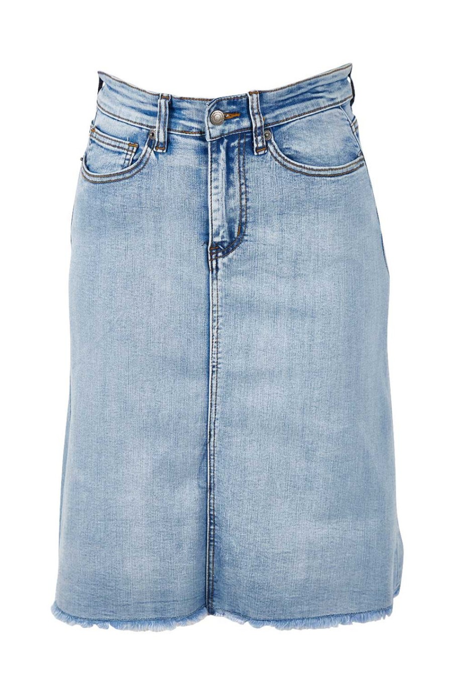 Skirts PQ Collection | Frayed Denim Skirt