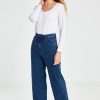 Jeans Wakee Jeans | Genevieve High Rise Wide Leg Jean Denim