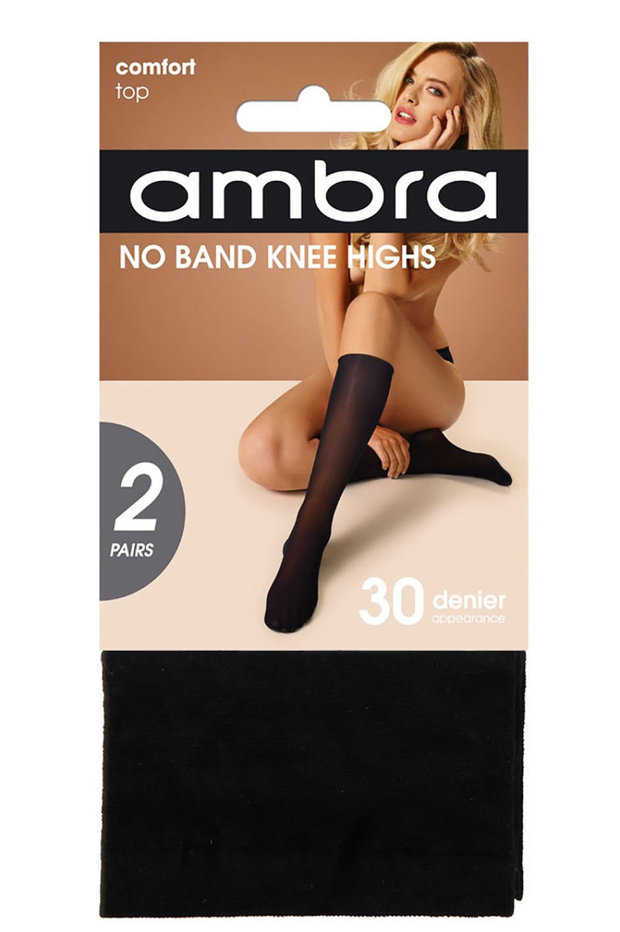 Lingerie & Sleepwear Ambra | Comfort Top No Band Knee Highs 2 Pack