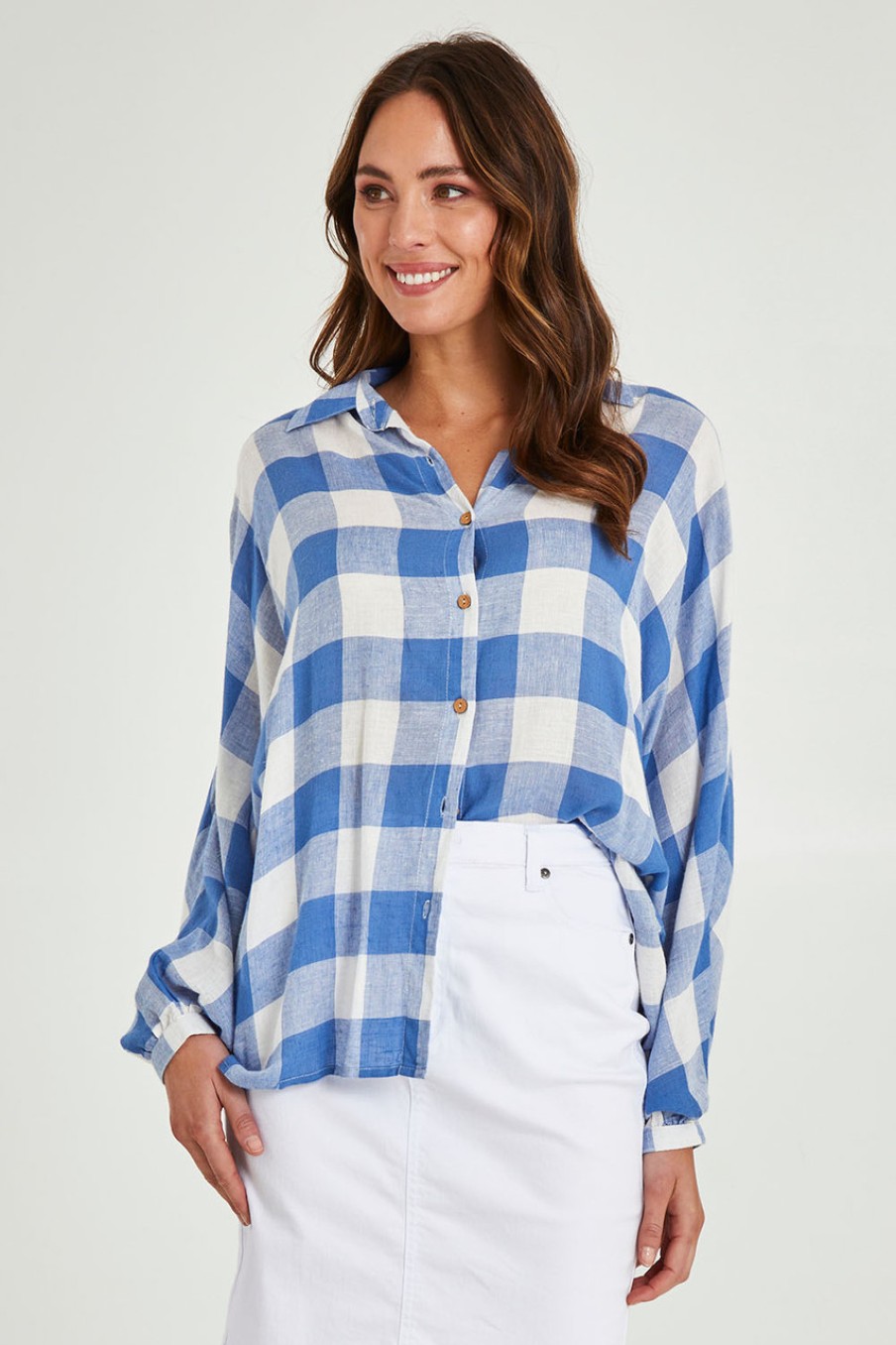 Tops Holiday | Cliffside Shirt Bluecheck