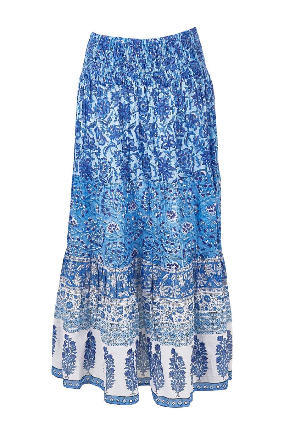 Skirts Sea Bird | Murrays Beach Cotton Maxi Skirt Blue