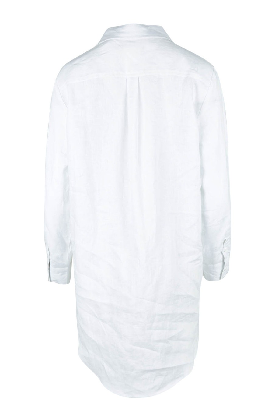 Tops Natural for birds | Linen Long Oversized Boyfriend Shirt White