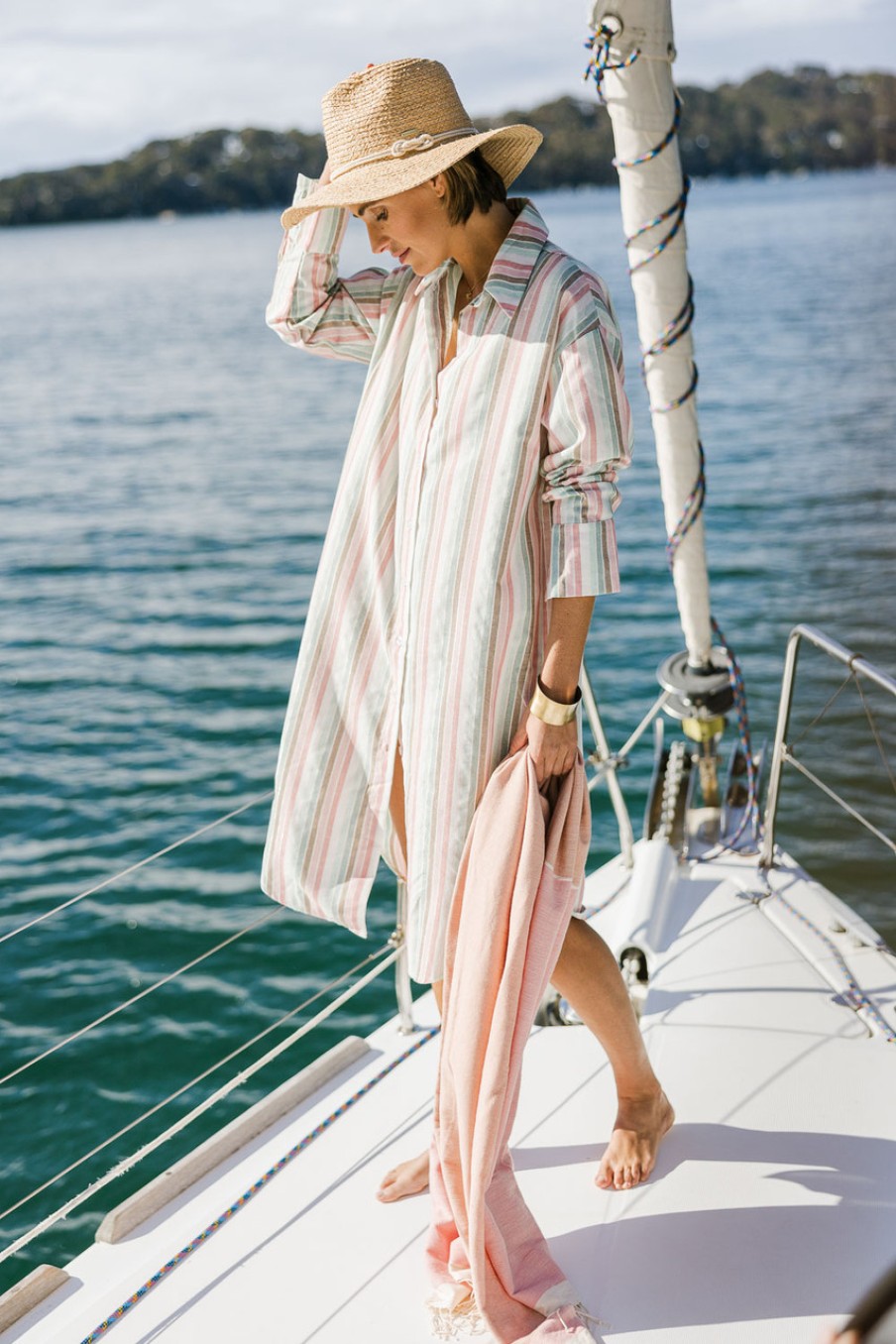 Tops boho bird | Happy Times Tunic Shirt Stripe