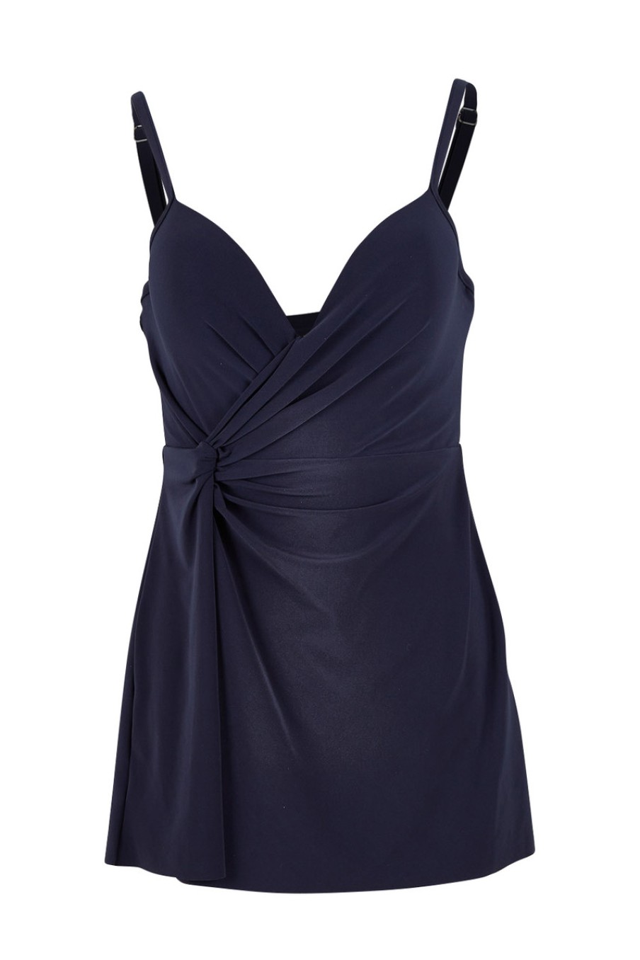 Swimwear Miraclesuit | Adora Short Padded Shaping Swimdress Midnight