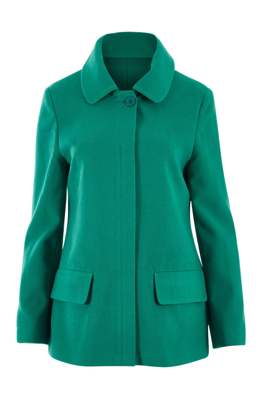 Coats & Jackets Pretty In Pink | Jasmine Zip Front Jacket Seagreen