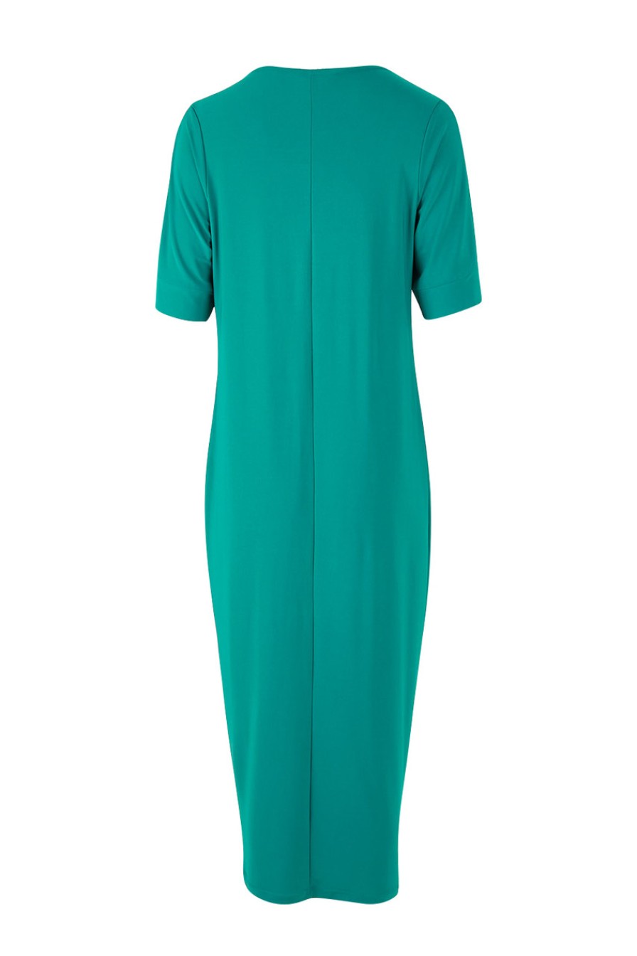 Dresses bird keepers | The Recycled V Neck Split Sleeve Dress Emerald