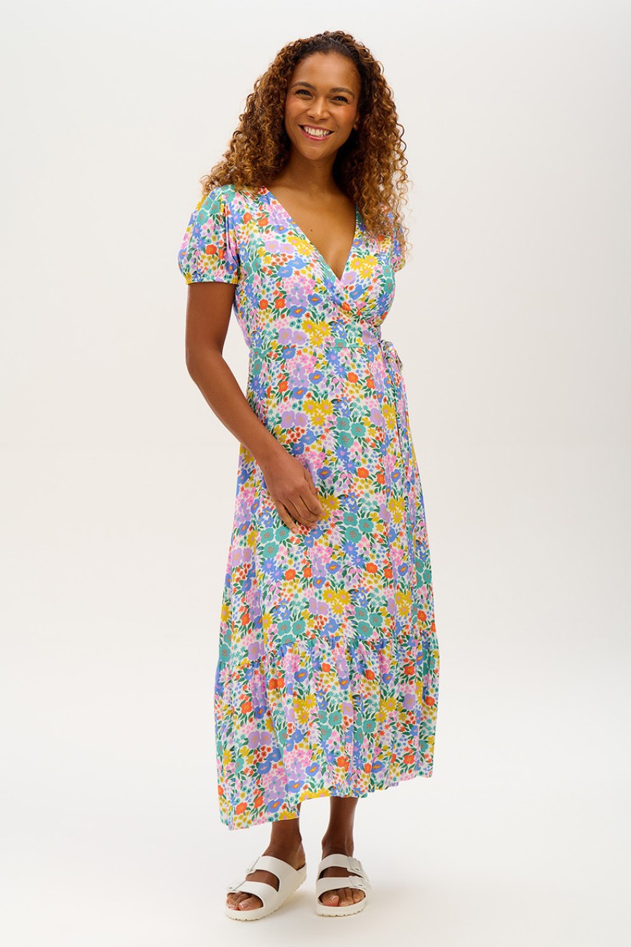 Dresses Sugarhill Brighton | Jameela Maxi Wrap Dress Multiflora