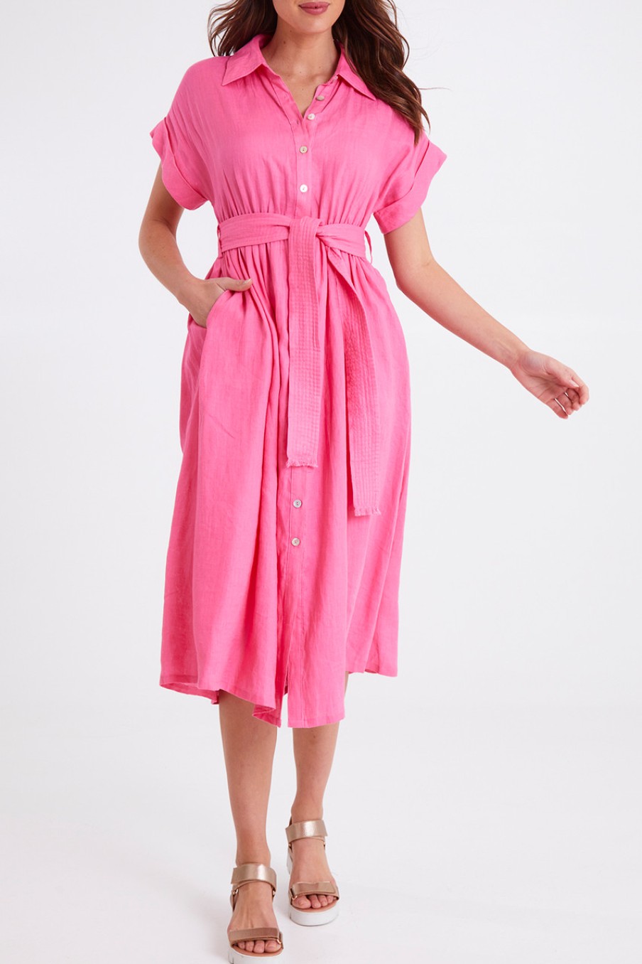 Dresses Eb & Ive | La Vie Shirt Dress Candy