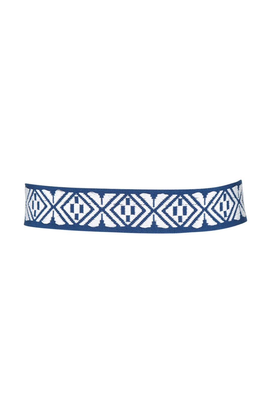 Accessories boho bird | Finishing Touch Embroidered Belt Navywhite