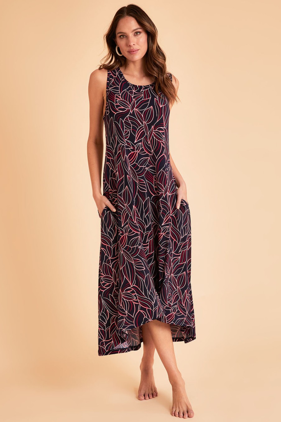 Dresses bird keepers | The High Low Summer Dress Navyred