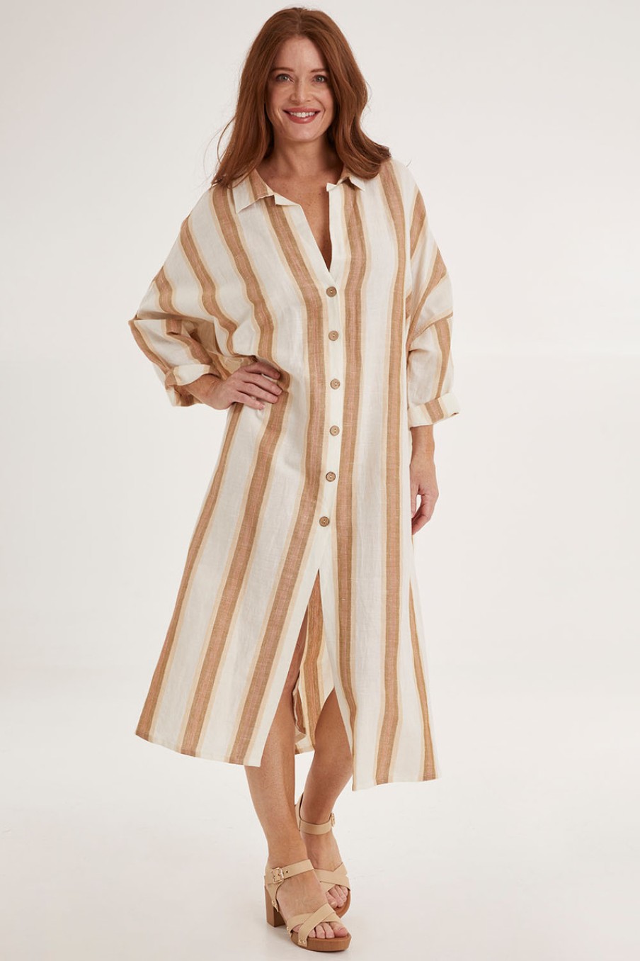 Dresses Shanty | Giorgio Coat Dress Fezstripe