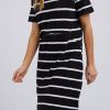 Dresses Foxwood | Elements Bay Stripe Dress Blackwhite