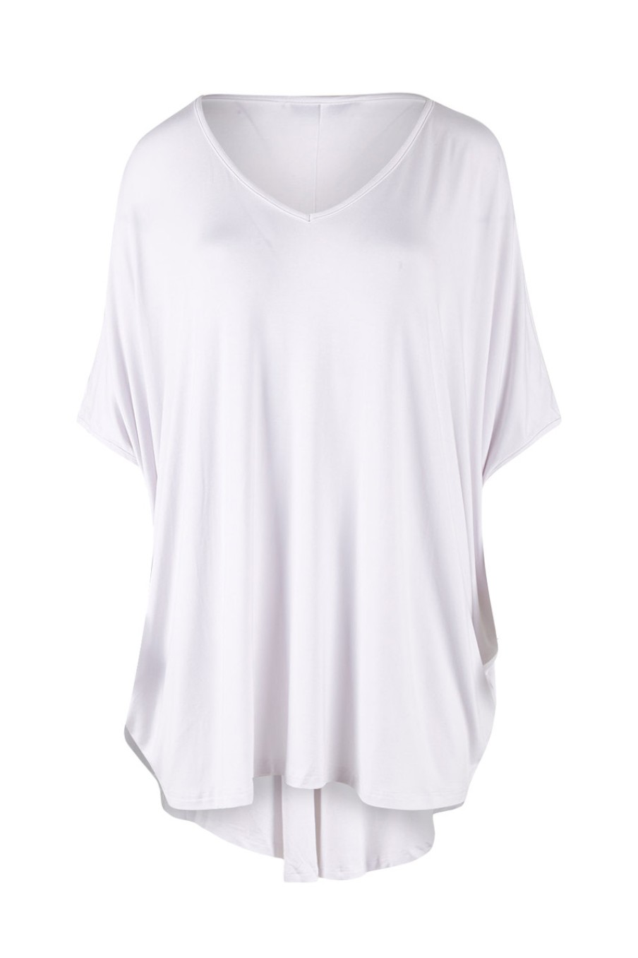 Tops PQ Collection | Hi Low Miracle Bamboo Top White