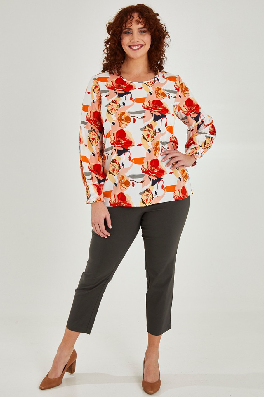 Tops bird by design | The Printed Drop Shoulder Blouse Floral