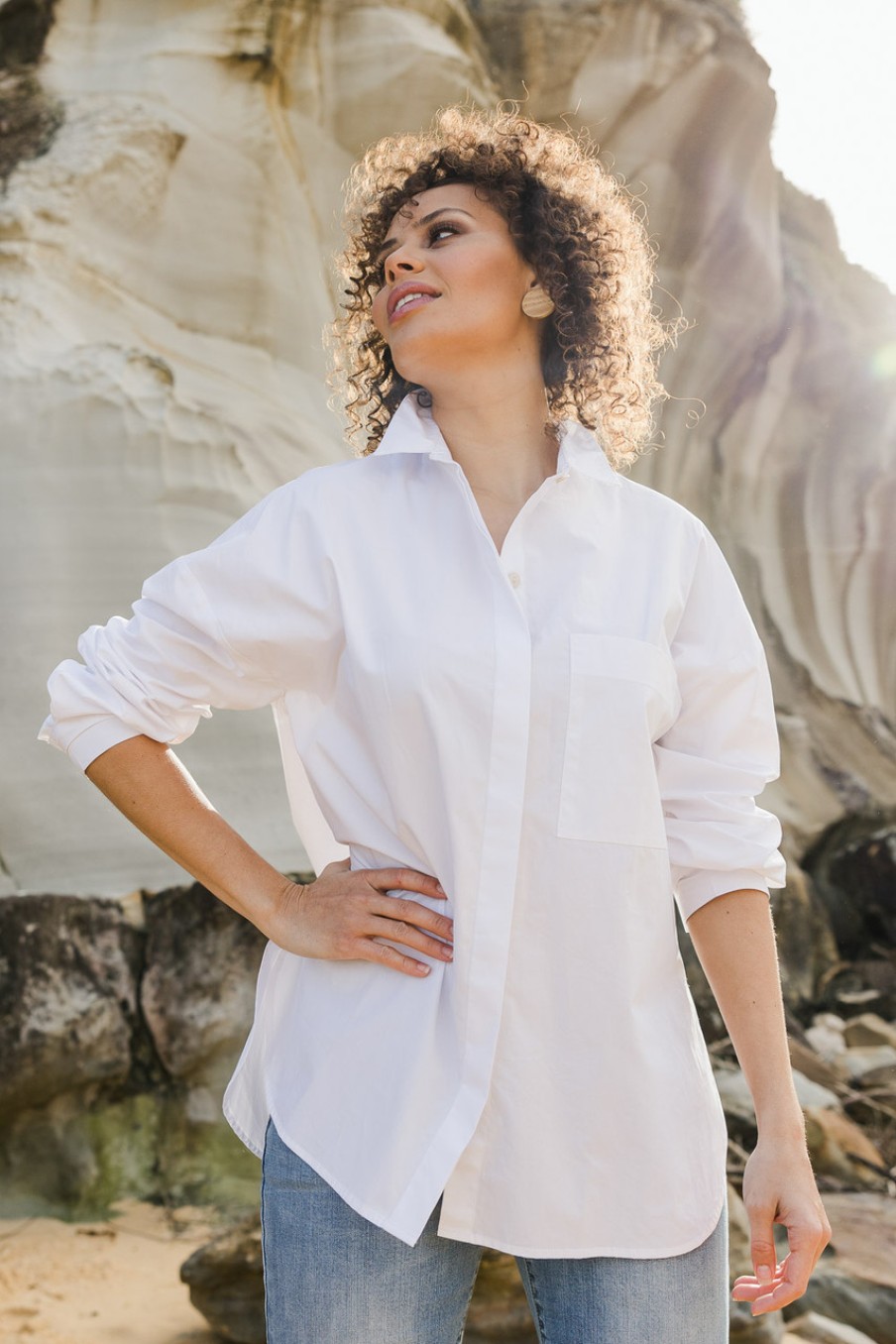 Tops Natural for birds | Cotton Oversized Shirt