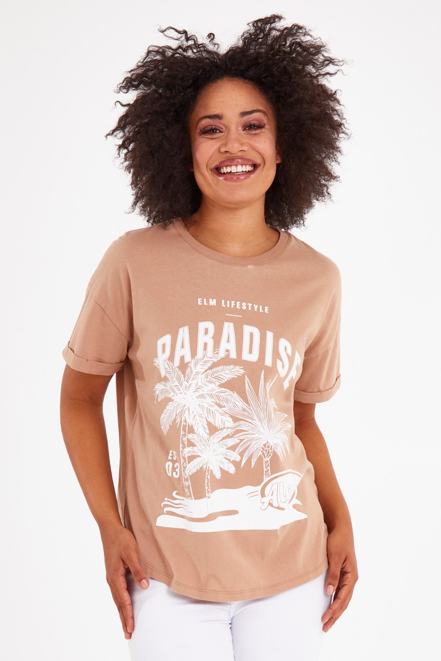 Tops Elm | Paradise Tee Mocha