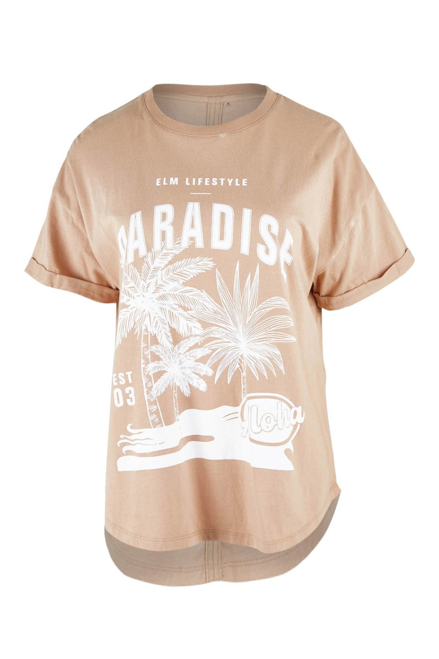 Tops Elm | Paradise Tee Mocha