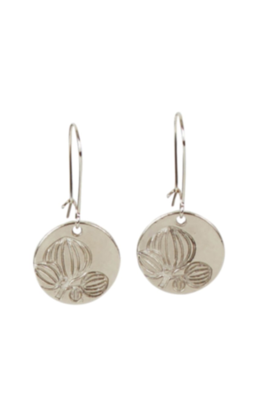 Accessories Nest Of Pambula | Seed Pod Drop Earring Antsilver