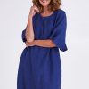 Dresses See Saw | Flutter Sleeve Dress Navy