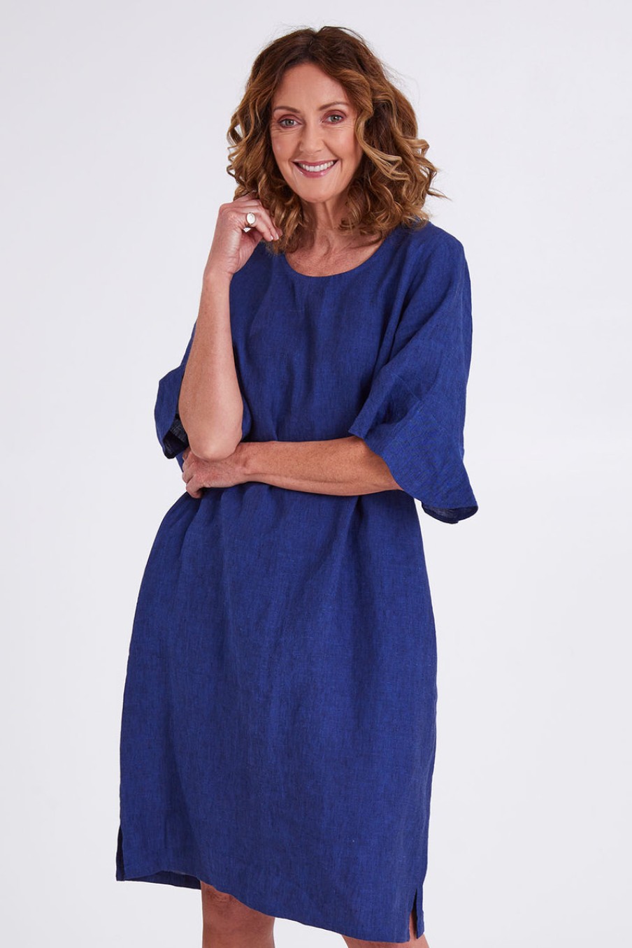 Dresses See Saw | Flutter Sleeve Dress Navy