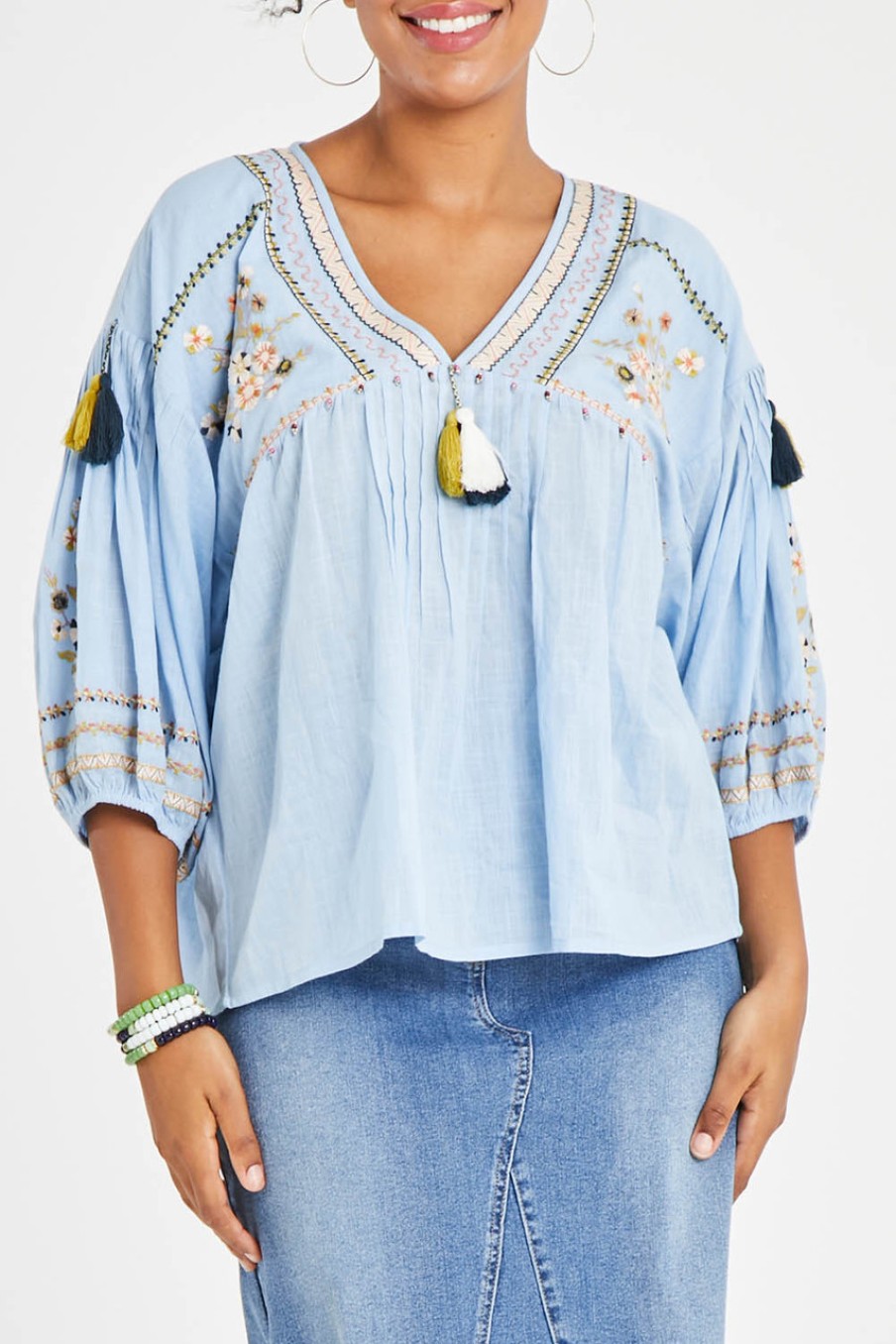 Tops boho bird | In Love With Life Cotton Blouse