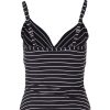 Swimwear Sea Level | Twist Front Dd/E Cup Singlet Top Black