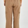 Pants & Leggings boho bird | Always In Style Linen Cargo Pant Camel