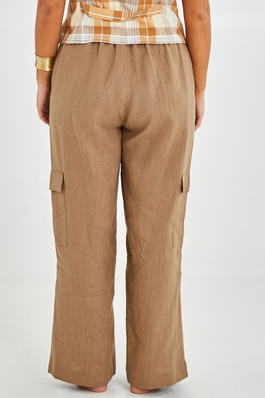 Pants & Leggings boho bird | Always In Style Linen Cargo Pant Camel