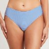 Swimwear Sea Level | Positano Stripe Mid Bikini Pant Azure