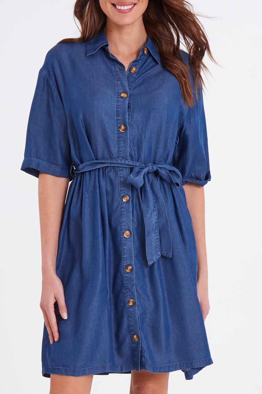 Dresses Betty Basics | Miley Lyocell Shirt Dress