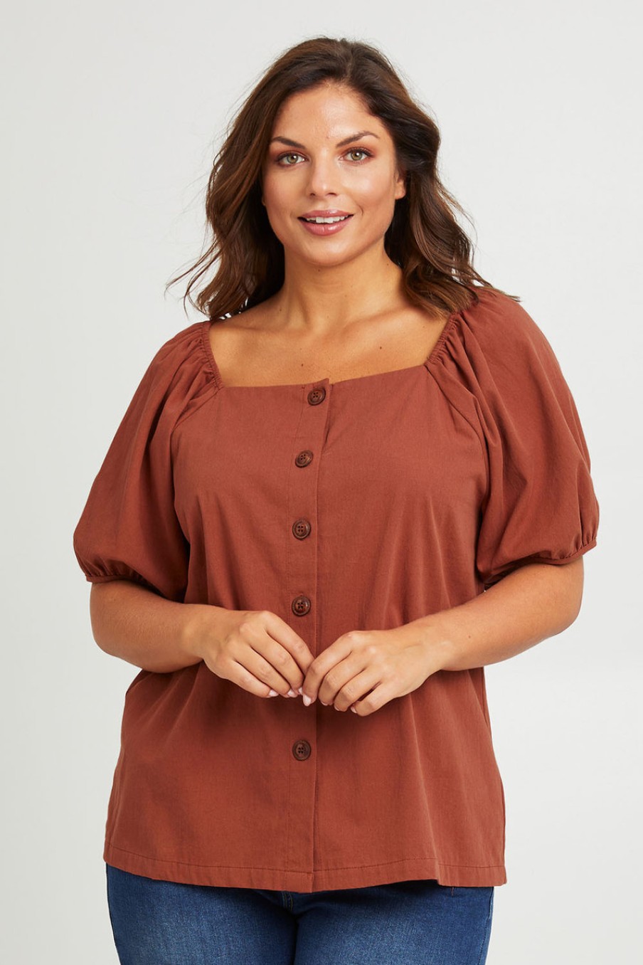 Tops boho bird | Sunday Vibes On Or Off Shoulder Blouse Rust