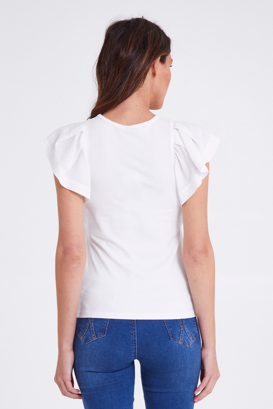 Tops Sass | Tamara Frill Sleeve Tee