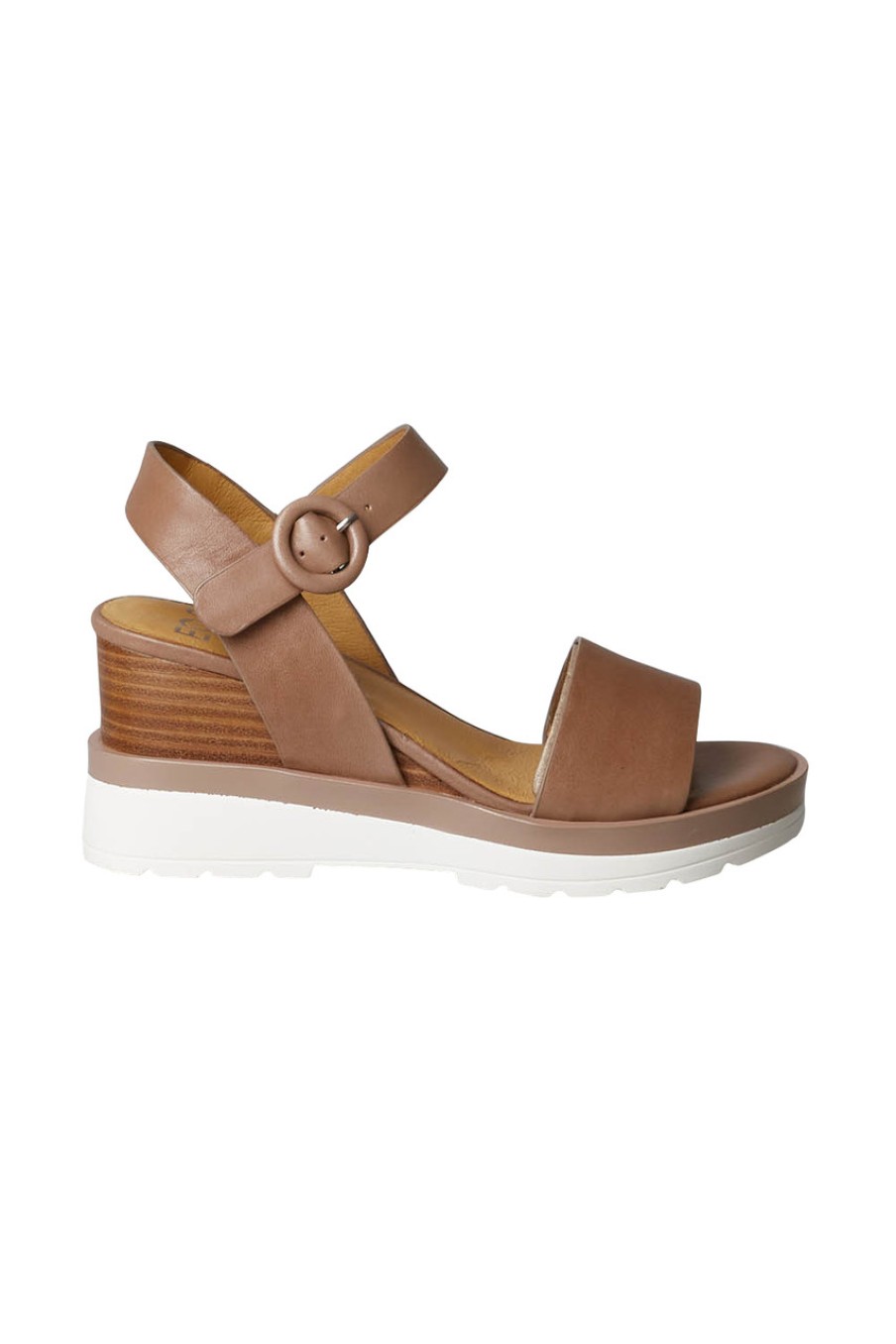 Shoes EOS | Jadon Leather Wedge Heel Taupe